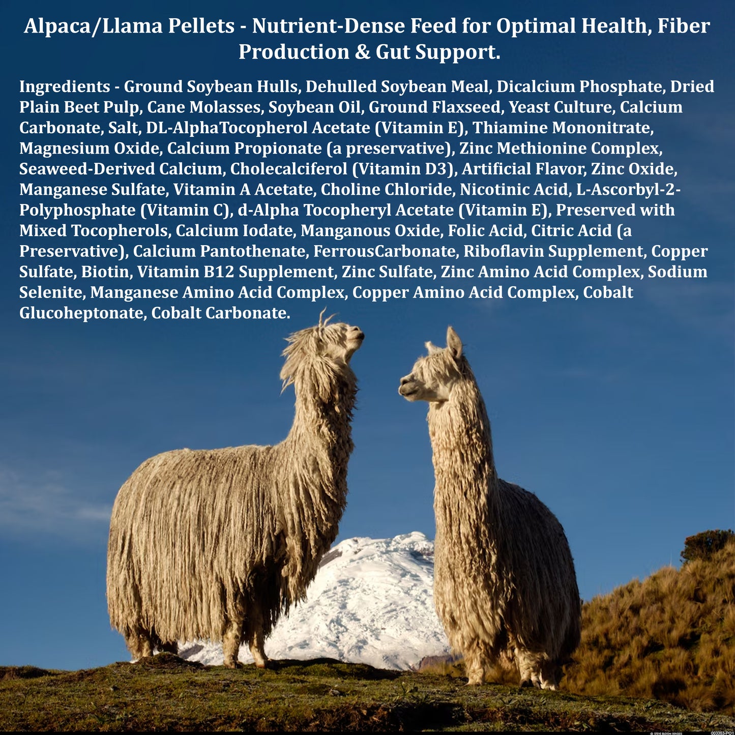 Alpaca/Llama Pellets - Nutrient-Dense Feed for Optimal Health, Fiber Production & Gut Support 25kg