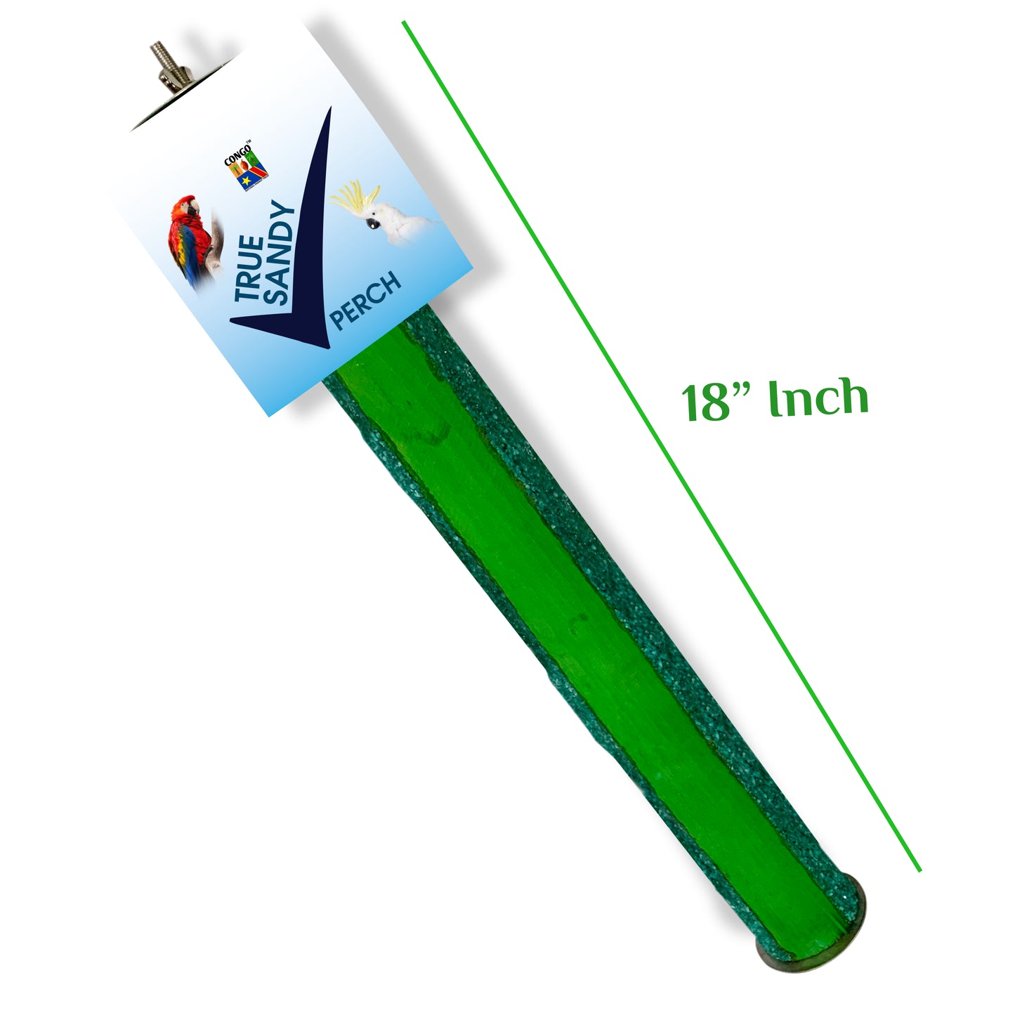Congo 18 inch True Sandy Sand Perch for Specially Nail Grinding for Macaw, Cockatoos and Other Big Birds (18 Inch)