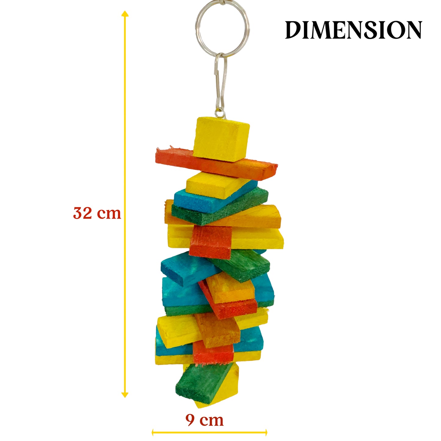 Congo® 32X9cm Coloured Chewing, Forging and Playing Toy for Budgies, Cockatiel, Lovebirds, Conure, Senegal and Other Birds Pc. 1