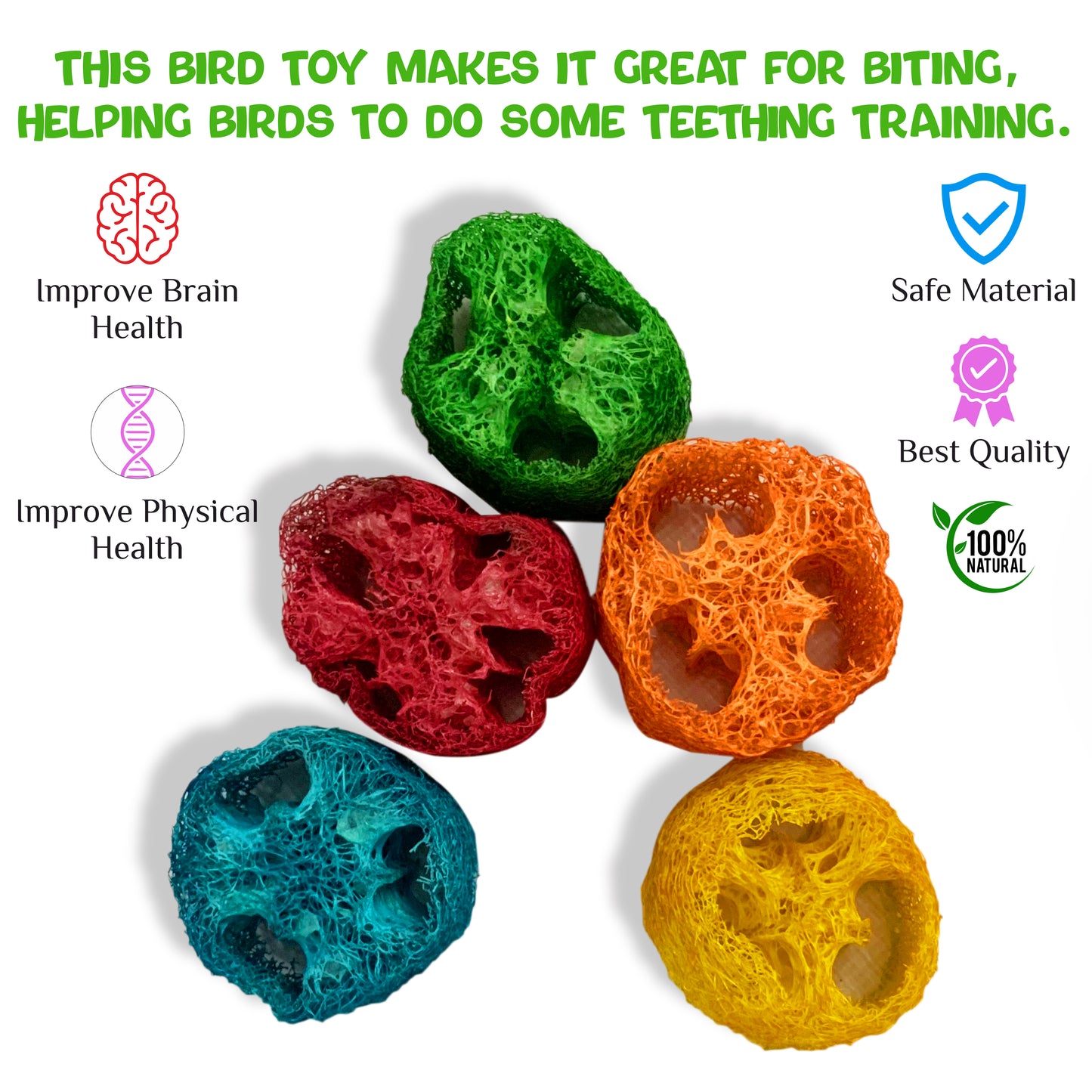 Congo® 5 Pc. Funtastic Chew Slice for Chew and Playing for Budgies, Finches, Cockatiel, Lovebirds, and Other Small Birds (Set of 1)
