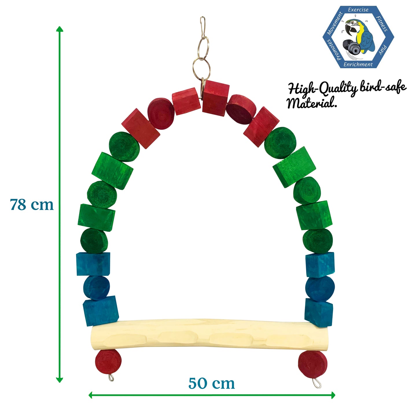 Congo 78X50cm Macaw Colour Swing for Macaws (Piece of 1)