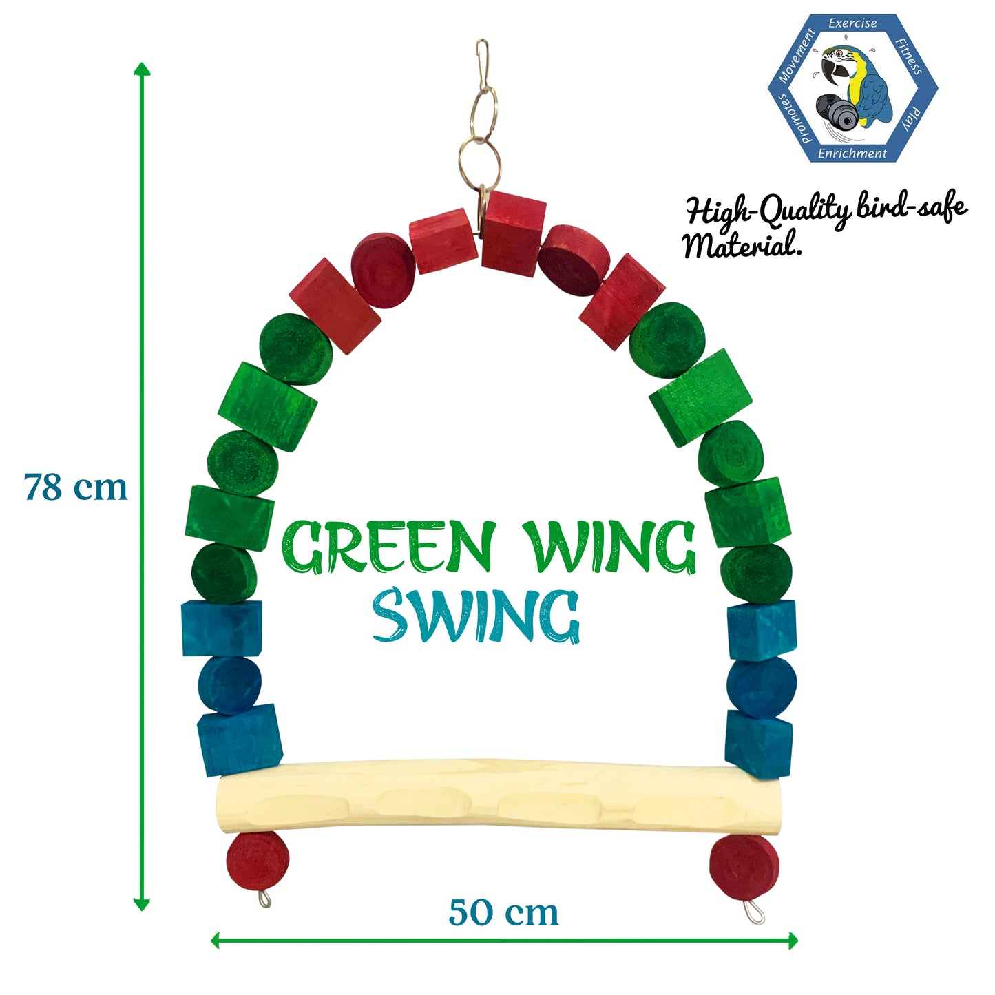 Congo 78X50cm Macaw Colour Swing for Macaws (Piece of 1)