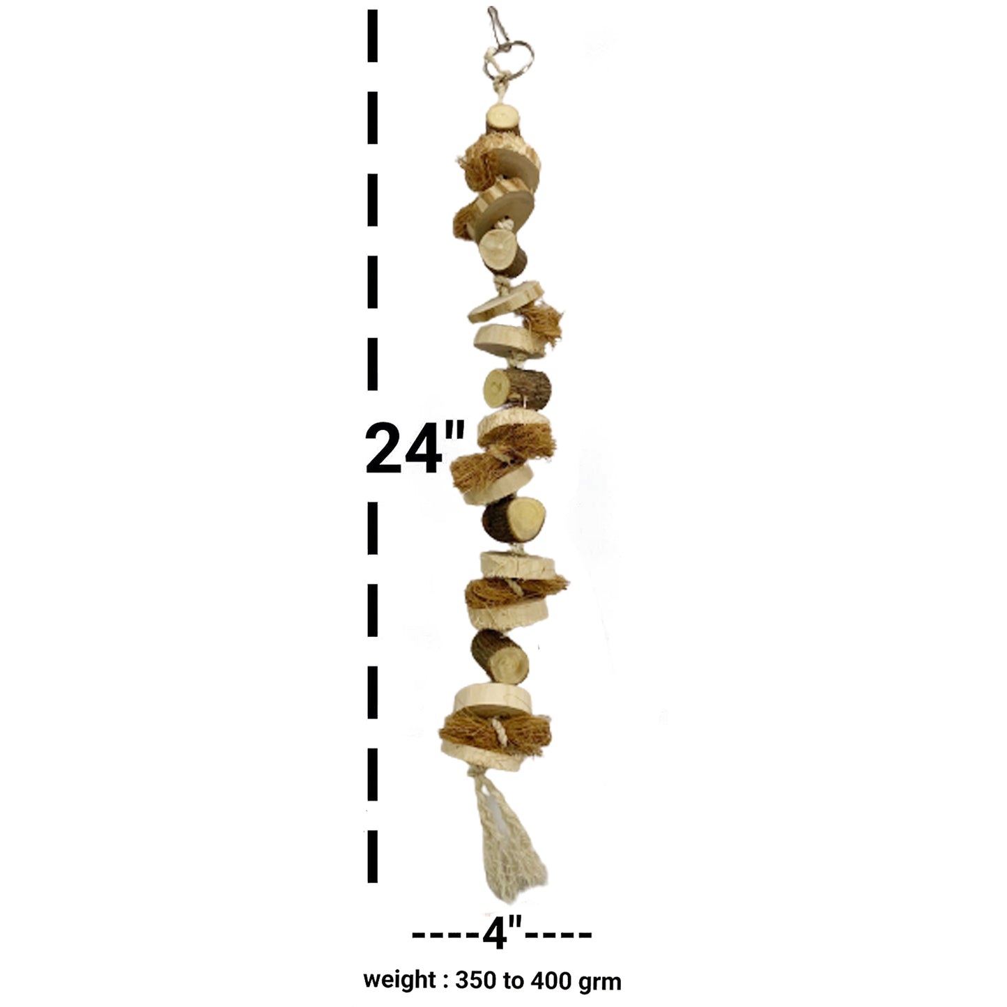 Congo® 24" Long Chew-Safe Hanging Bird Toy | for Chewing & Playing | for Cockatiels, Conure, Senegal, Amazon, African Grey and Other Birds Piece of 1