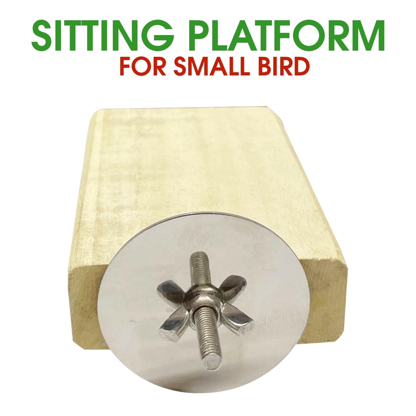 Congo 5 inch Chew-Safe Wood Sitting Platform Bird Toy for Budgies, Love Bird, Cockatiel and Other (Piece of 1)