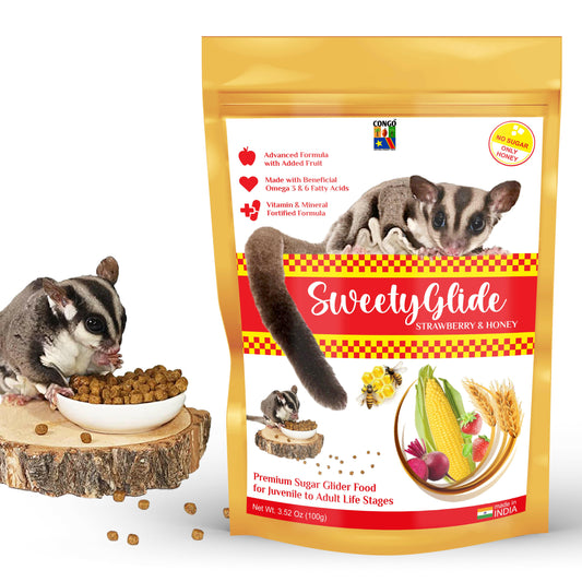 Congo 100g SweetyGlide Fruit & Honey Advanced Formula Food for Sugar Glider 100gm