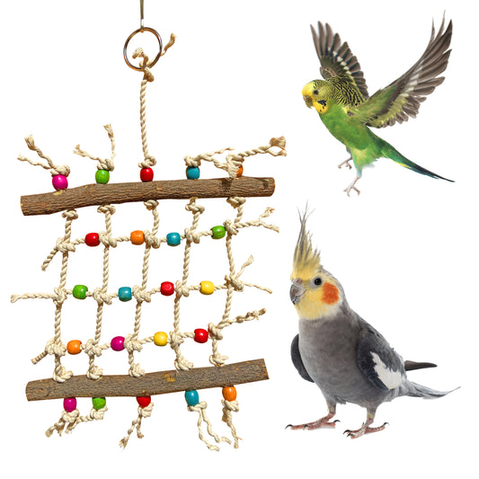Congo® 21X36cm Mini Natural Colorful Net Hanger for Parakeets, Lovebirds, Cockatiels, Budgies and Other Birds