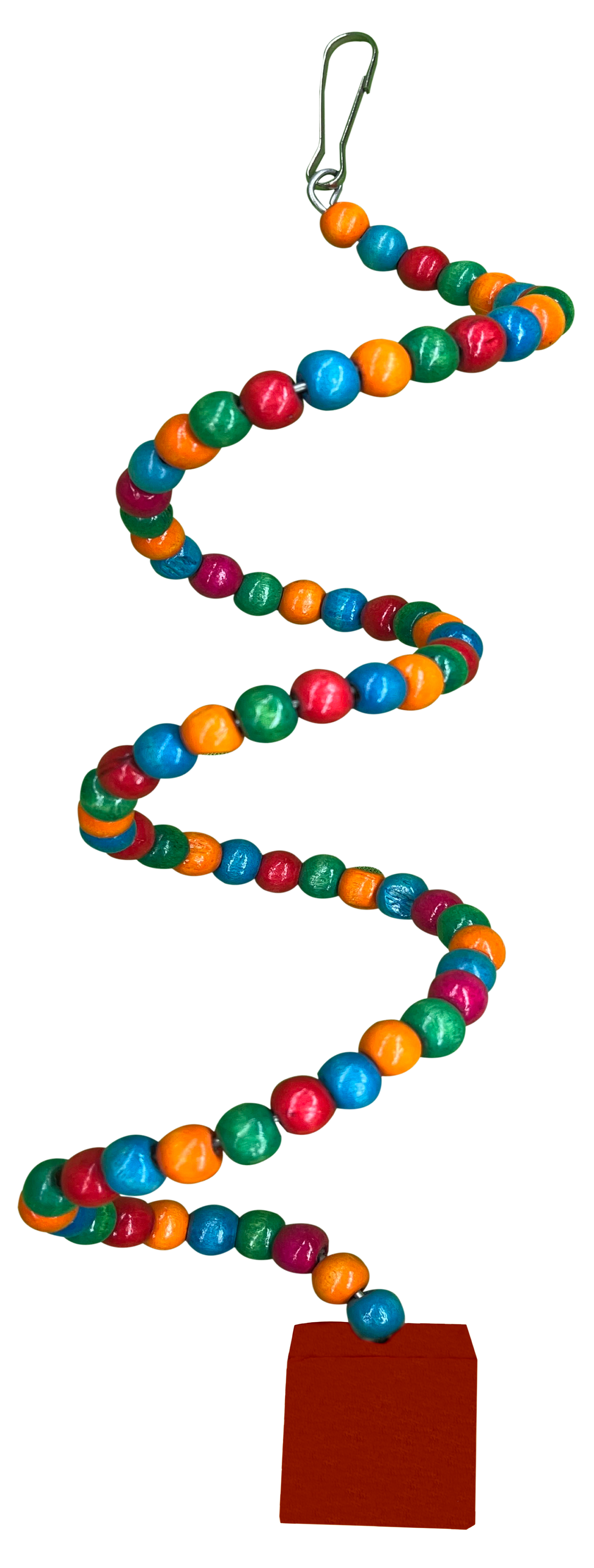 Congo® 43X7cm Playful Natural Wood Beads Spiral Ladder for Budgies, Parakeet, Lovebirds, Cockatiel, Conure and Using Bird Cage Toy