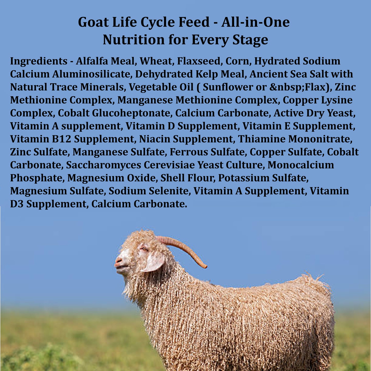 Goat Life Cycle Feed - All-in-One Nutrition for Every Stage