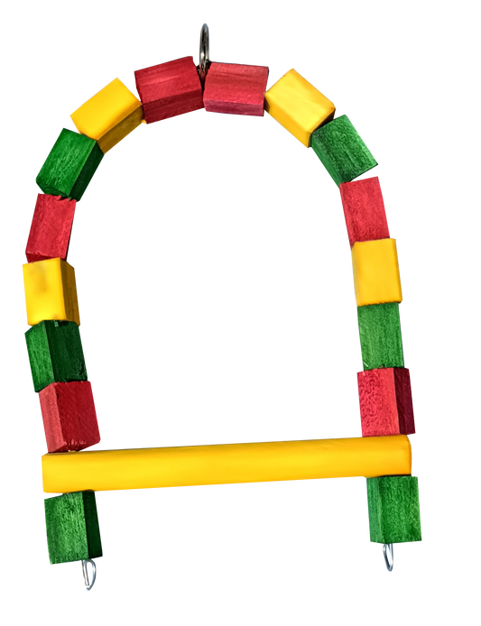 Congo Color 7 Inch Cage Hanging Small Swing for Playing & Sittitng for Budgies, Lovebirds and Other Small Birds (Piece of 1)