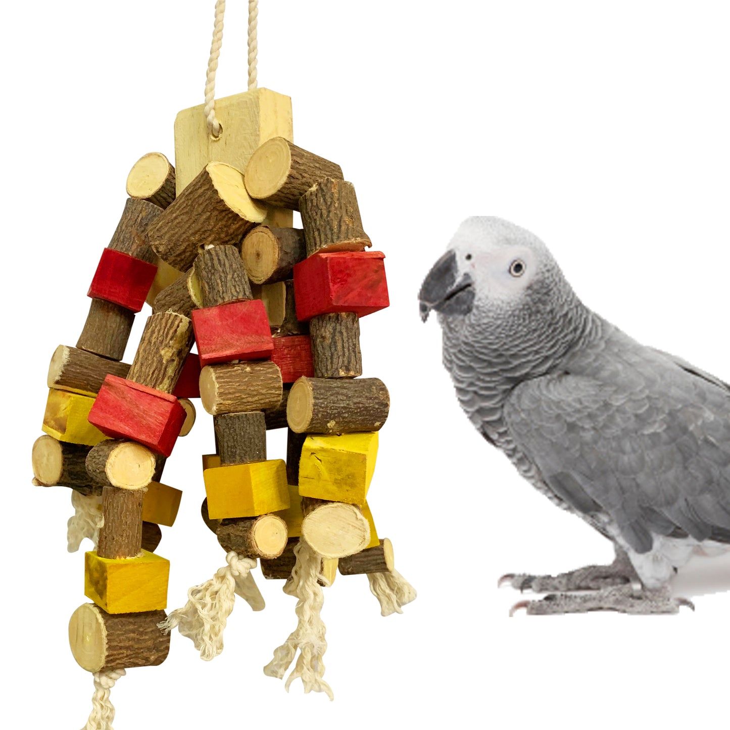 Congo® 55X24 cm Premium Non-Toxic Edible Colored Chewing Toy for Conures, Senegal, Amazon, African Grey, Macaws, Cockatoo, Eclectus and Other Birds (Piece of 1)
