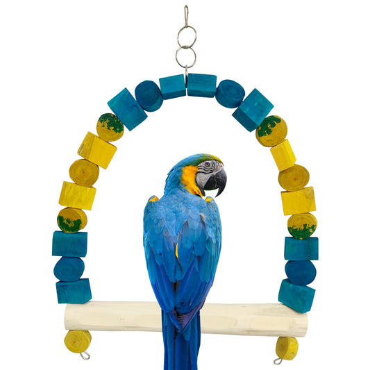Congo 78X50cm Blue & Gold Macaw Colour Swing for Macaws (Piece of 1)