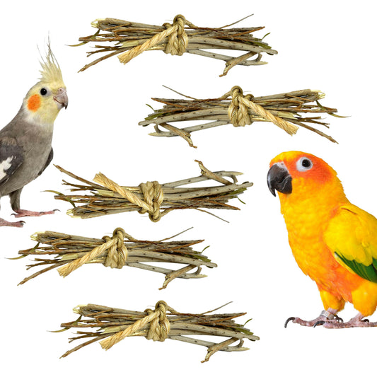 Congo 5 Pc. Chewing Twigs for Budgies, Cockatiels, Conure, Senegal, Amazon, African Grey and Other Birds