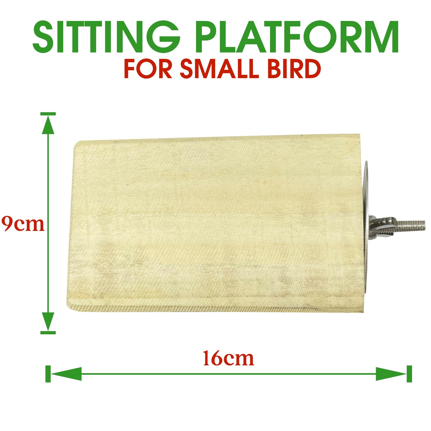 Congo 5 inch Chew-Safe Wood Sitting Platform Bird Toy for Budgies, Love Bird, Cockatiel and Other (Piece of 1)