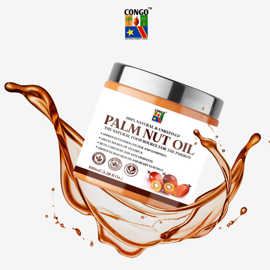 Congo 100g Palm Nuts Oil for Healthy Feather & Wings for Finches, Budgies, Conures, Lovebirds, Cockatiels, African Grey, Macaws, Cockatoo, Eclectus and Other Birds (100gm)