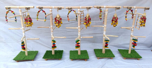 Multiple branch T STAND with toys