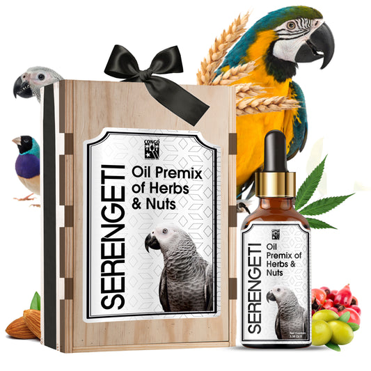 Congo® 100ml Serengeti Oil for Breeding and Nutrition for African Grey, Macaw, Conure, Senegal, Lovebirds and Other Birds